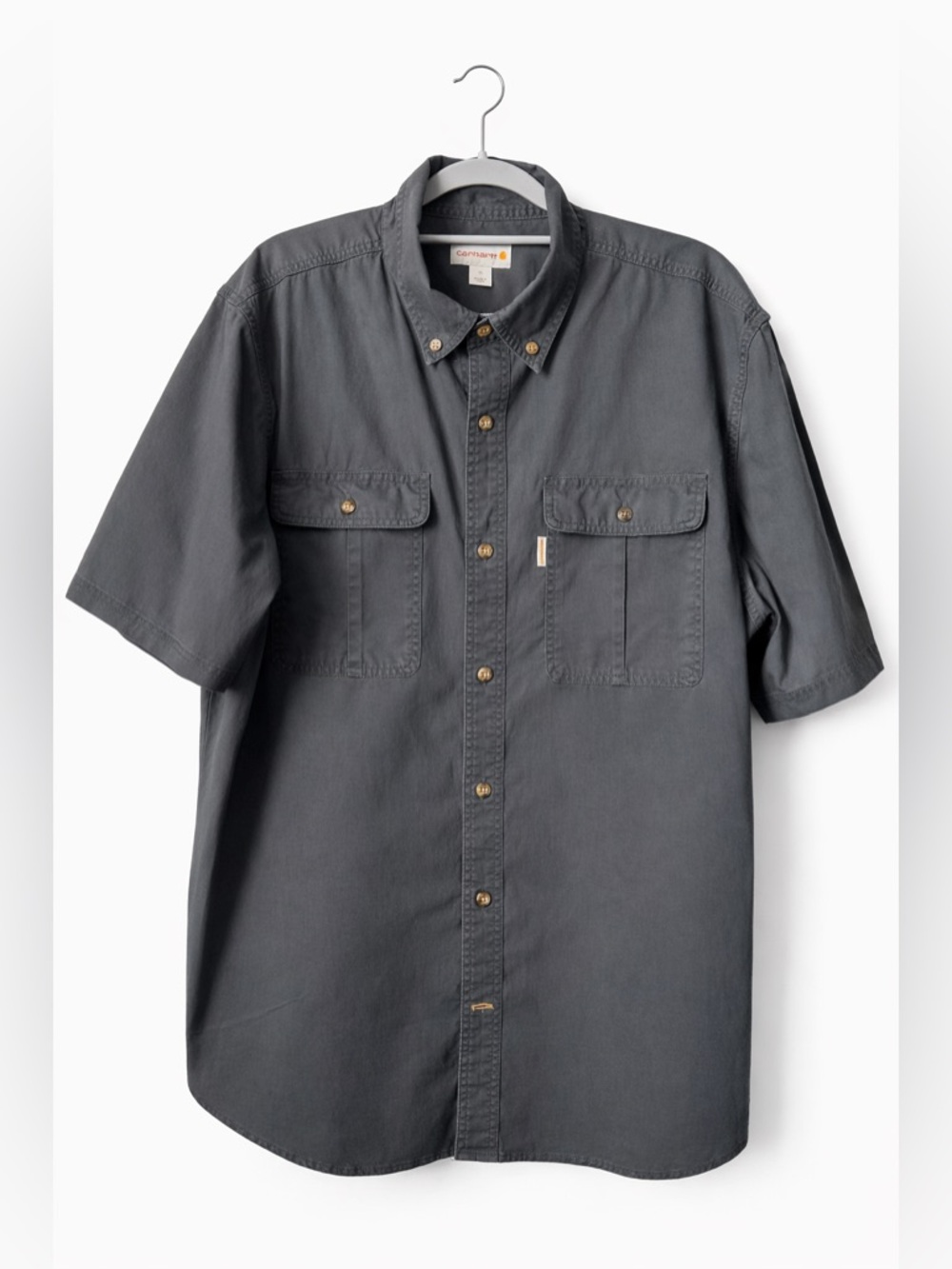 Carhartt Men’s Short Sleeve Button Up Shirt XL Cotton Stretch Workwear